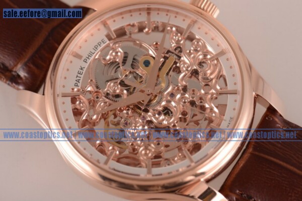 Best Replica Patek Philippe Complicated Skeleton Watch Rose Gold Case 51843-1G-001 (GF) - Click Image to Close